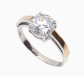 серебряное кольцо с цирконом 57208077